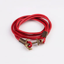 Retro Anchor Leather Bracelet